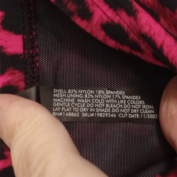 Pink Leopard Print Women's Swimsuit - Picture 4 of 7